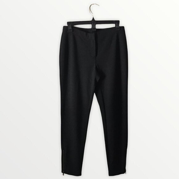 J. Jill Stretch Ankle Zip Black Leggings Pants - Picture 1 of 12